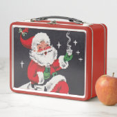 Lunch Box Noël vintage rétro Père Noël (En situation)