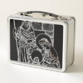 Lunch Box noir blanc argenté (Dos)