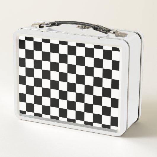 Lunch Box Noir et blanc Checkered (Dos)