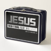 Lunch Box Nom chrétien JESUS Tout le reste s'estompera (Devant)