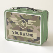 Lunch Box Nom de badge militaire de la caméra personnalisée (Dos)