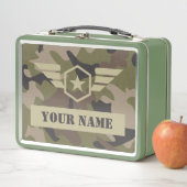 Lunch Box Nom de badge militaire de la caméra personnalisée (En situation)