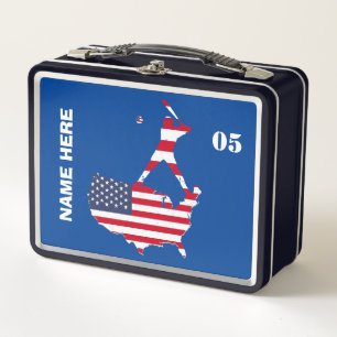 Lunch Box Nom de base-ball Vintage personnalisé