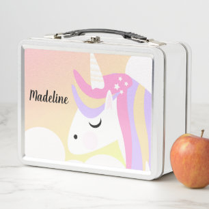 Lunch Box Nom de cheval magique coloré licorne ombré