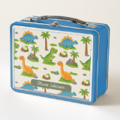 Lunch Box Nom d'enfants de dinosaure mignon École (Devant)