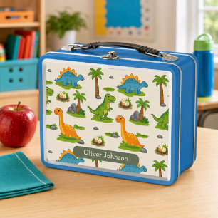 Lunch Box Nom d'enfants de dinosaure mignon École