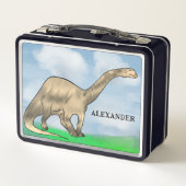 Lunch Box Nom des enfants Dinosaur (Dos)