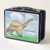 Lunch Box Nom des enfants Dinosaur (Devant)