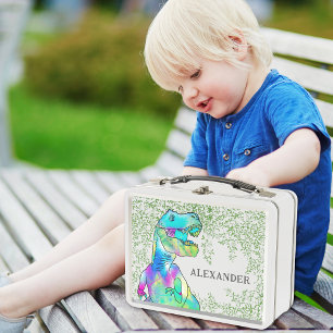 Lunch Box Nom des enfants dinosaures T-Rex