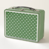 Lunch Box Nom du garçon personnalisé Vert (Devant)