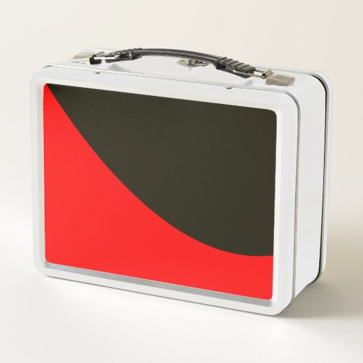 Lunch Box Nom du monogramme noir rouge (Dos)