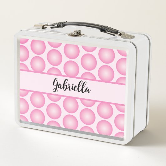 Lunch Box Nom du script de point rose rétro Typographie Jete (Devant)
