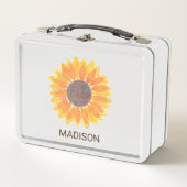 Lunch Box Nom du tournesol aquarelle (Devant)