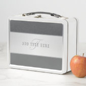 Lunch Box Nom élégant & Monogramme Lettrage (ou autre texte) (En situation)