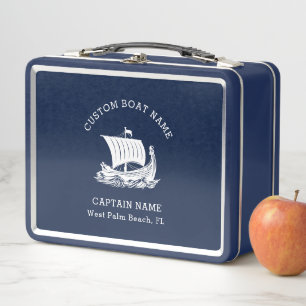 Lunch Box Nom et logo du bateau Nautique moderne