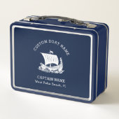 Lunch Box Nom et logo du bateau Nautique moderne (Dos)