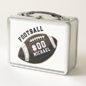 Lunch Box Nom et numéro personnalisés Football américain (Devant)