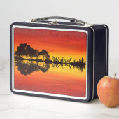 Lunch Box Nom guitariste orange moderne Aquarelle (En situation)