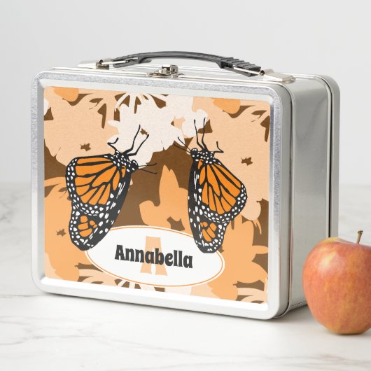 Lunch Box Nom mignon Premier papillon de monarque orange (En situation)