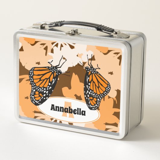 Lunch Box Nom mignon Premier papillon de monarque orange (Devant)