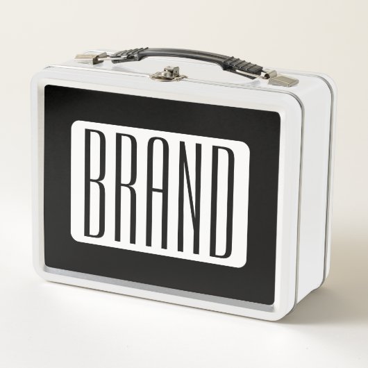Lunch Box Nom moderne ou nom de marque modifiable pour l'ent (Devant)
