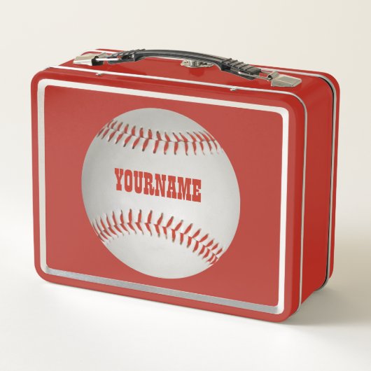 Lunch Box Nom personnalisé Baseball (Dos)