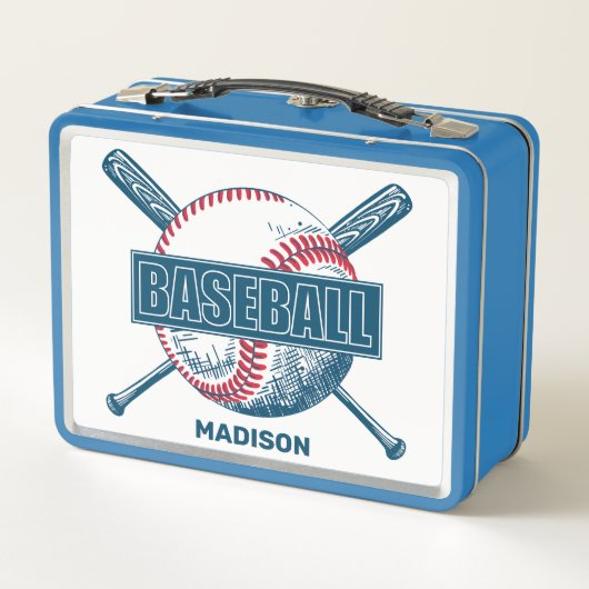 Lunch Box Nom personnalisé Baseball (Dos)