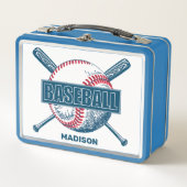 Lunch Box Nom personnalisé Baseball (Devant)
