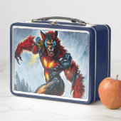 Lunch Box Nom personnalisé Boîte à lunch, colorful WereWolf  (En situation)