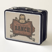 Lunch Box NOM PERSONNALISÉ Canons Cowboy Connexion Western R (Dos)