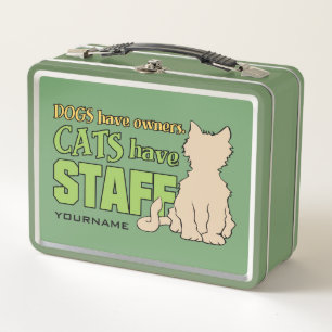 Lunch Box Nom personnalisé CHATS ONT DU PERSONNEL