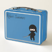 Lunch Box Nom personnalisé de la minuscule Ninja en colère s (Dos)