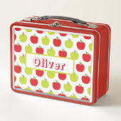 Lunch Box Nom personnalisé des fruits de la pomme verte et r (Devant)