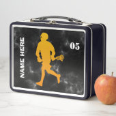 Lunch Box Nom personnalisé du Lacrosse Player (En situation)