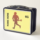 Lunch Box Nom personnalisé du Lacrosse Player (Devant)