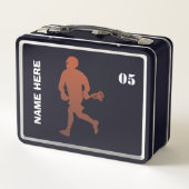 Lunch Box Nom personnalisé du Lacrosse Player (Dos)