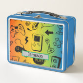 Lunch Box Nom personnalisé du Motif moderne Gamer (Devant)