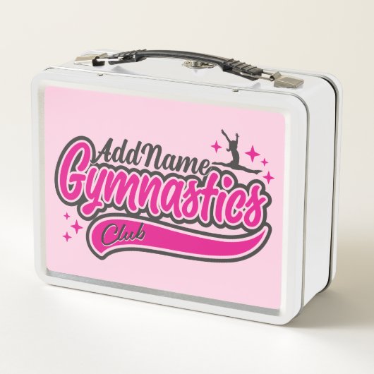 Lunch Box NOM personnalisé Gymnaste Split Leap Gymnastique (Dos)