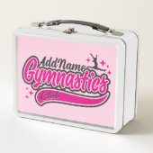 Lunch Box NOM personnalisé Gymnaste Split Leap Gymnastique (Devant)