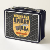 Lunch Box NOM PERSONNALISÉ Honey Bee Apiary Beehives Farm (Dos)