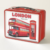 Lunch Box Nom personnalisé Londres Angleterre (Dos)