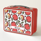 Lunch Box Nom personnalisé Motif moderne Red Apple (Devant)