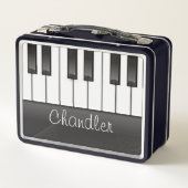 Lunch Box NOM personnalisé Pianist Piano Keys professeur de  (Dos)