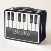 Lunch Box NOM personnalisé Pianist Piano Keys professeur de  (Devant)
