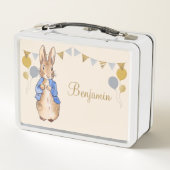 Lunch Box Nom personnalisé Pierre le lapin arrière - plan be (Dos)