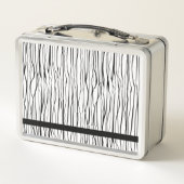 Lunch Box Nom personnalisé rose et noir moderne (Dos)