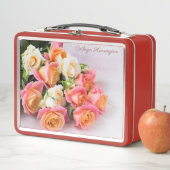 Lunch Box Nom personnalisé Roses (En situation)