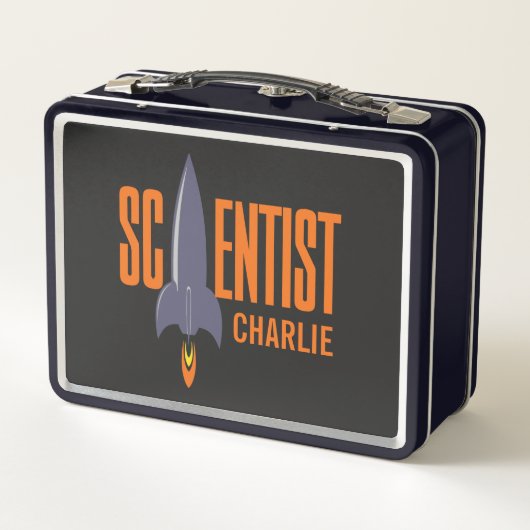 Lunch Box Nom personnalisé Scientifique de fusée (Dos)
