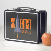 Lunch Box Nom personnalisé Scientifique de fusée (En situation)