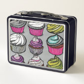 Lunch Box Nom personnalisé Sweets N' Traitements Cupcake (Dos)
